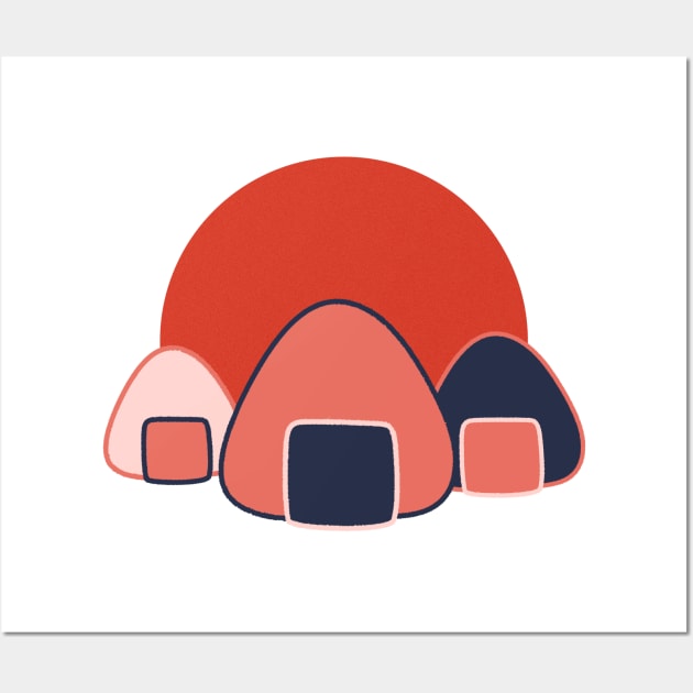 Onigiri circle Wall Art by Khannoli